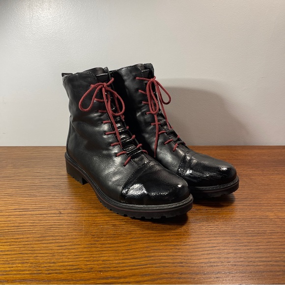 Remonte Black Leather Lined Winter Boot - Picture 1 of 10